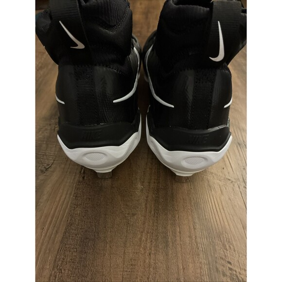 Nike Men Size 10 Alpha Huarache NXT Black White Baseball Cleats DJ6517-001 - Picture 5 of 6